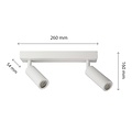 Spectrum LED MADARA SLIM 2 X MR11 BASE 230V IP20 260X54X160 WHITE MOVABLE - Perfekt für moderne Innenräume