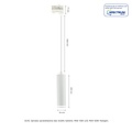 Spectrum LED MADARA MINI RING GU10 SUSPENDED FOR TRACK 3F 230V IP20 FI55*200MM WHITE - Éclairage idéal pour les espaces modernes