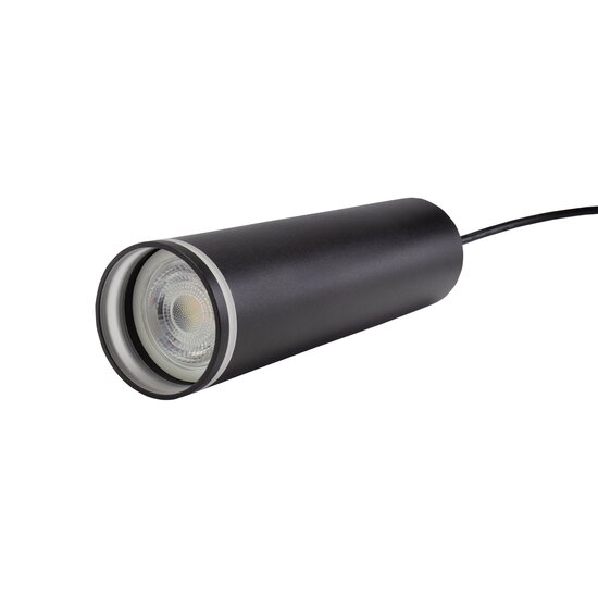 Spectrum LED MADARA MINI RING GU10 SUSPENDED BASE 230V IP20 FI55*200MM BLACK - Lampe suspendue idéale pour intérieurs modernes