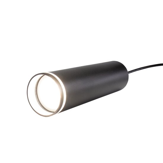 Spectrum LED MADARA MINI RING GU10 SUSPENDED BASE 230V IP20 FI55*200MM BLACK - Lampe suspendue idéale pour intérieurs modernes