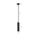 Spectrum LED MADARA MINI RING GU10 SUSPENDED BASE 230V IP20 FI55*200MM BLACK - Lampe suspendue idéale pour intérieurs modernes