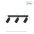 Spectrum LED MADARA MINI BASE 3XGU10 RECTANGLE BLACK - Éclairage parfait pour chaque espace