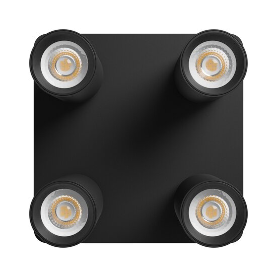 Spectrum LED MADARA ALTRO SQUARE 4xGU10 230V IP20 220X220X134MM BLACK - Perfecte verlichting voor elke ruimte