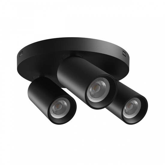 Spectrum LED MADARA ALTRO ROUND 3xGU10 230V IP20 220X134MM BLACK - Lampe de plafond élégante pour tous les espaces