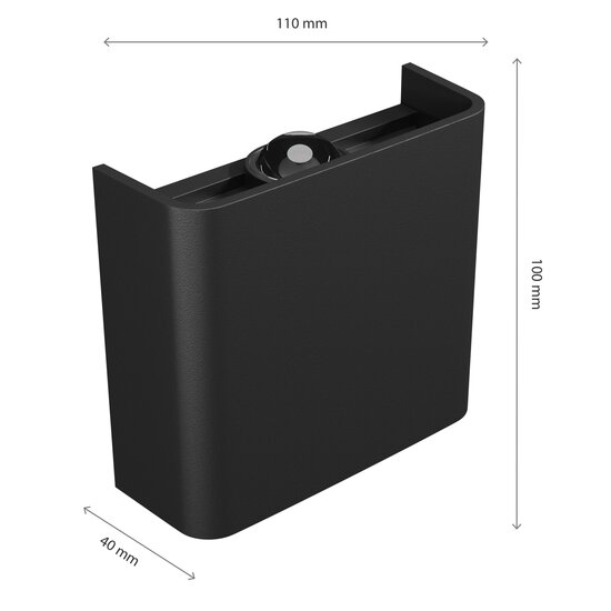 Spectrum LED LUNARIX 1 SCONCE 2W CCT 230V IP54 RA90 110X100X40MM BLACK - Perfekte Wandbeleuchtung für jeden Raum