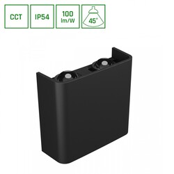 LUNARIX 2 SCONCE 4W CCT 230V IP54 RA90 110X100X40 MM BLACK