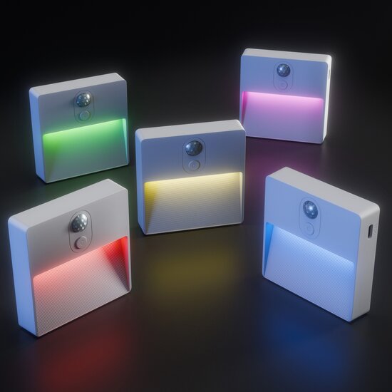 Spectrum LED LUMINA POP RGBW+DIM PIR 500mah USB-C WHITE 78x80x22 2-PACK - Schaffen Sie die perfekte Atmosphäre mit dimmbarem Licht