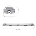 Spectrum LED LIMEA LED TUBE TRI PROOF FIXTURE 2X60CM IP65 - Éclairage durable pour tous les environnements