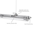 Spectrum LED LIMEA LED TUBE TRI PROOF FIXTURE 2X60CM IP65 - Éclairage durable pour tous les environnements