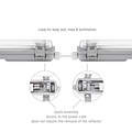 Spectrum LED LIMEA LED TUBE TRI PROOF FIXTURE 1X60CM IP65 - Éclairage durable pour tous les espaces