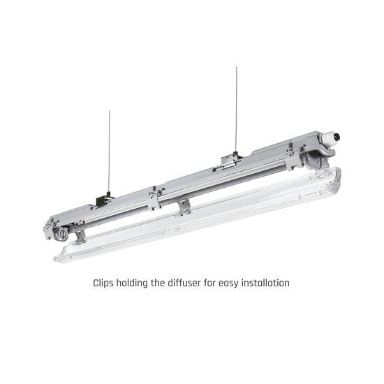Spectrum LED LIMEA LED TUBE TRI PROOF FIXTURE 1X60CM IP65 - Éclairage durable pour tous les espaces