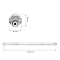 Spectrum LED LIMEA LED TUBE TRI PROOF FIXTURE 1X150CM IP65 - Éclairage durable pour tous les environnements