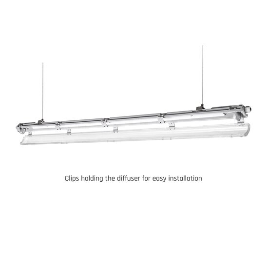 Spectrum LED LIMEA LED TUBE TRI PROOF FIXTURE 1X150CM IP65 - Éclairage durable pour tous les environnements
