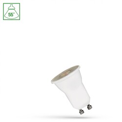 LED GU11/MR11 GU10 230V 4W SMD 55 DEGREES WW WITH LENS SPECTRUM