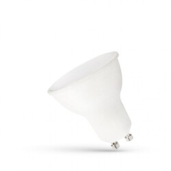LED GU10 230V 7,5W SMD WW WITH MILKY COVER WHITE PLASTIC SPECTRUM