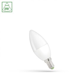 LED CANDLE C37 E-14 230V 1W CW SPECTRUM