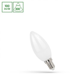 LED CANDLE C37 E-14 230V 4W COG WW MILKY SPECTRUM