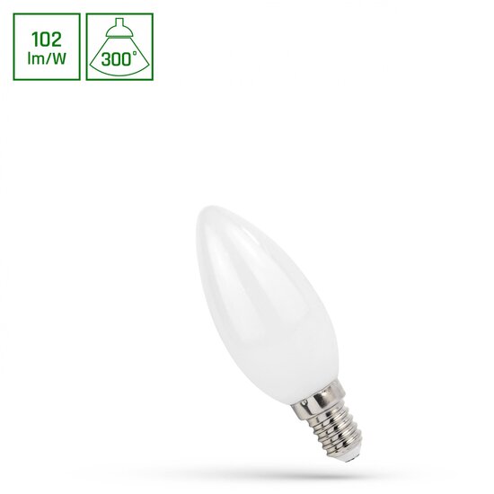 Spectrum LED LED CANDLE C37 E-14 230V 4W COG NW MILKY SPECTRUM - Creëer een warme sfeer in uw huis