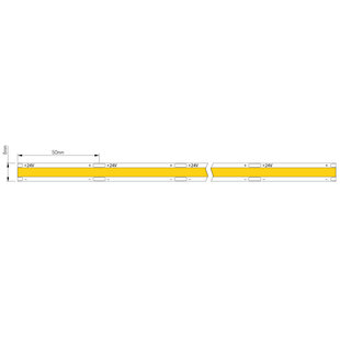 LED Strip Dotless COB 8mm 24V 10W/m 3000K dimbaar