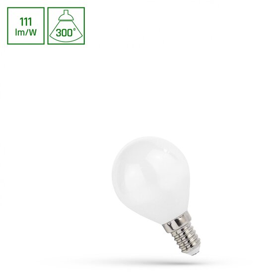Spectrum LED LED BALL P45 E-14 230V 5,5W COG WW MILKY SPECTRUM - Creëer een warme sfeer in uw huis