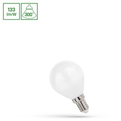 LED BALL P45 E-14 230V 6W COG NW MILKY SPECTRUM