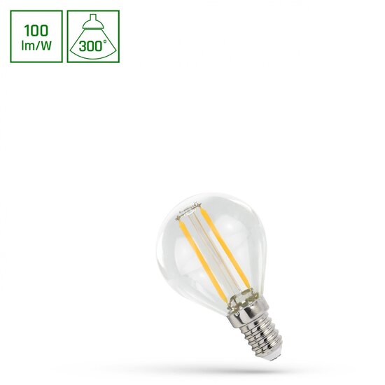 Spectrum LED LED BALL G45 E-14 230V 1W COG WW CLEAR SPECTRUM - Creëer een warme sfeer in uw ruimte