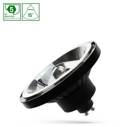 LED AR111 GU10 230V 12W COB 15DEG WW BLACK