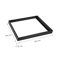 Spectrum LED FRAME TO MOUNTED FIXTURE SURFACE LUMINAIRE ALGINE LINE 600X600MM BLACK - Perfect for modern lighting