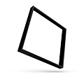 Spectrum LED FRAME TO MOUNTED FIXTURE SURFACE LUMINAIRE ALGINE LINE 600X600MM BLACK - Perfect for modern lighting