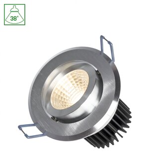 FIALE II 6W COB 38DEG 230V CW LED SPOT BRUSHED ALUMINIUM RING