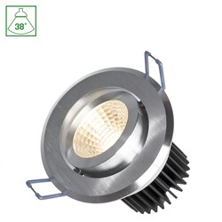 FIALE II 6W COB 38DEG 230V NW LED SPOT BRUSHED ALUMINIUM RING