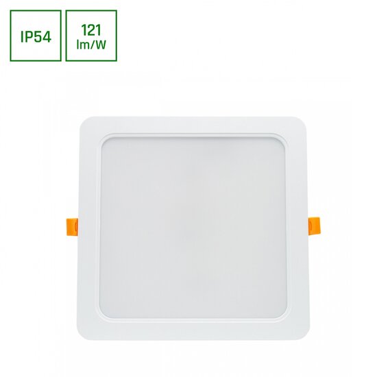 Spectrum LED DURE 3 DOWNLIGHT 24W NW 230V 110DEG IP54 IK06 220X220X34 - Éclairage parfait pour chaque espace