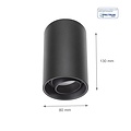 Spectrum LED CHLOE SPOT GU10 SURFACE IP20 ROUND BLACK ADJUSTABLE - Ideal für moderne Räume