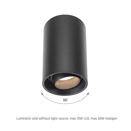 Spectrum LED CHLOE SPOT GU10 SURFACE IP20 ROUND BLACK ADJUSTABLE - Ideal für moderne Räume