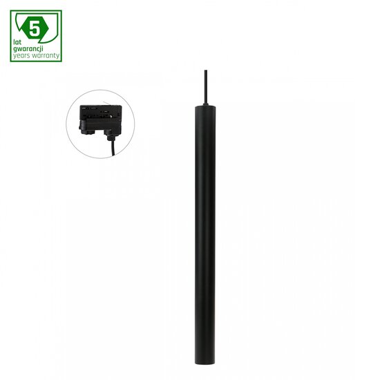 Spectrum LED CHLOE SLIM GU11/MR11 SUSPENDED FOR TRACK 3F 250V IP20 40X500+1M WIRE, BLACK, ADJUSTABLE BEAM ANGLE - Perfect lighting for any space