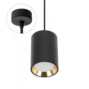CHLOE GU10 MINI SURFACE MOUNTED GU10 250V IP20 70X100MM BLACK, GOLD INSIDE ROUNDED PENDANT