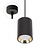 Spectrum LED CHLOE GU10 MINI SURFACE MOUNTED GU10 250V IP20 70X100MM BLACK, GOLD INSIDE ROUNDED PENDANT