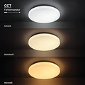 Optonica LED Ceiling Light 18W CCT DIP-Switch IP20 Matt Cover - Iluminación ideal para cualquier espacio