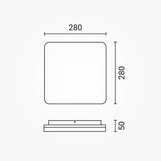 Optonica LED Ceiling Light - Square - Iluminación perfecta para cualquier espacio