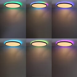 LED Ceiling Lights Black Body 18W CCT+RGB