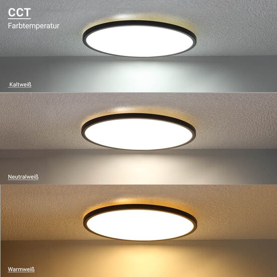 Optonica LED Ceiling Lights Black Body 18W CCT+RGB - Crea la atmósfera perfecta en cualquier habitación