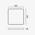 Optonica LED Ceiling Light Black Body - Square - Ideales Licht für jeden Raum