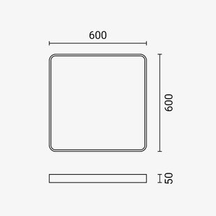 LED Ceiling Light Black Body - Square