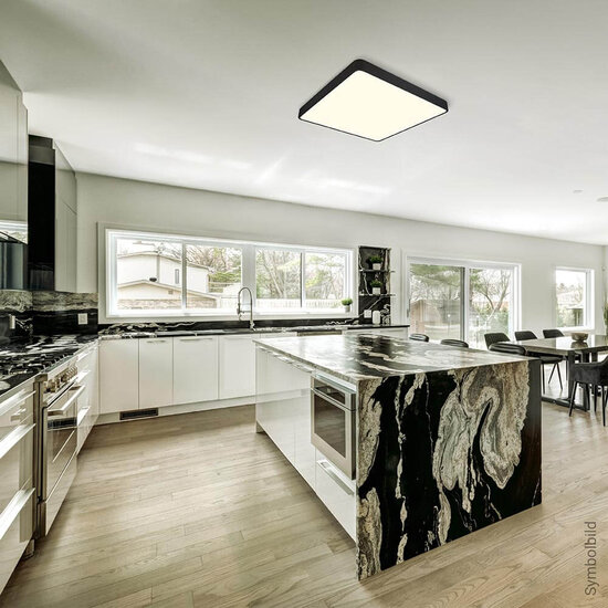 Optonica LED Ceiling Light Black Body - Square - Ideales Licht für jeden Raum