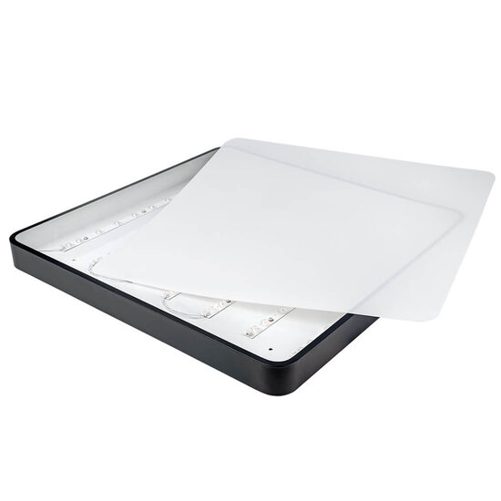 Optonica LED Ceiling Light Black Body - Square - Iluminación ideal para cualquier espacio