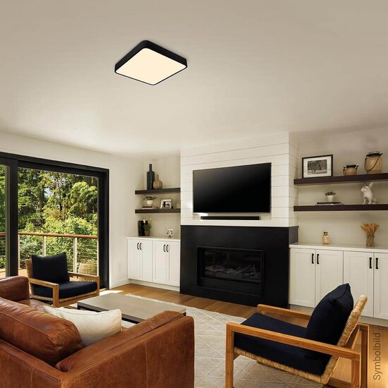 Optonica LED Ceiling Light Black Body - Square - Crea una atmósfera cálida en tu espacio