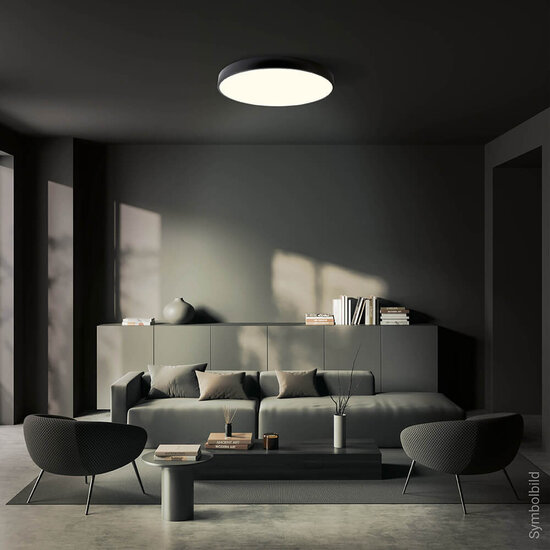 Optonica LED Ceiling Light Black Body - Round - Éclairage idéal pour chaque espace