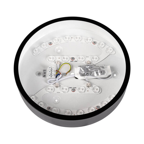 Optonica LED Ceiling Light Black Body - Round - Créez une atmosphère chaleureuse dans n'importe quelle pièce