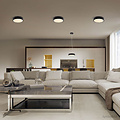 Optonica LED Ceiling Light Black Body - Round - Create a warm atmosphere in any room
