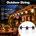 Optonica Black Outdoor String Light With Bulbs 10pc 5M + 3M Cable - Schaffen Sie eine gemütliche Außenatmosphäre